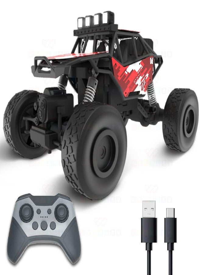 ويمبلي سيارة ويمبلي للتحكم عن بعد | لعبة ثندربولت للتحكم عن بعد بمقياس 1:16 | سيارة لعبة قابلة لإعادة الشحن للأطفال | سيارة تحكم عن بعد لجميع التضاريس | سيارة سباق عالية السرعة للأولاد (أحمر) - Image 1